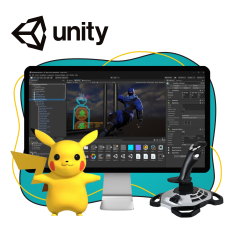 Мир игр на Unity 2D на популярном движке + AI-помощники - КИБЕРшкола программирования для детей, компьютерные курсы для школьников, начинающих и подростков - KIBERone г. Обручевский