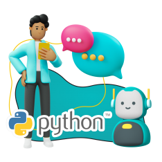 Умный чат-бот на Python - КИБЕРшкола программирования для детей, компьютерные курсы для школьников, начинающих и подростков - KIBERone г. Обручевский